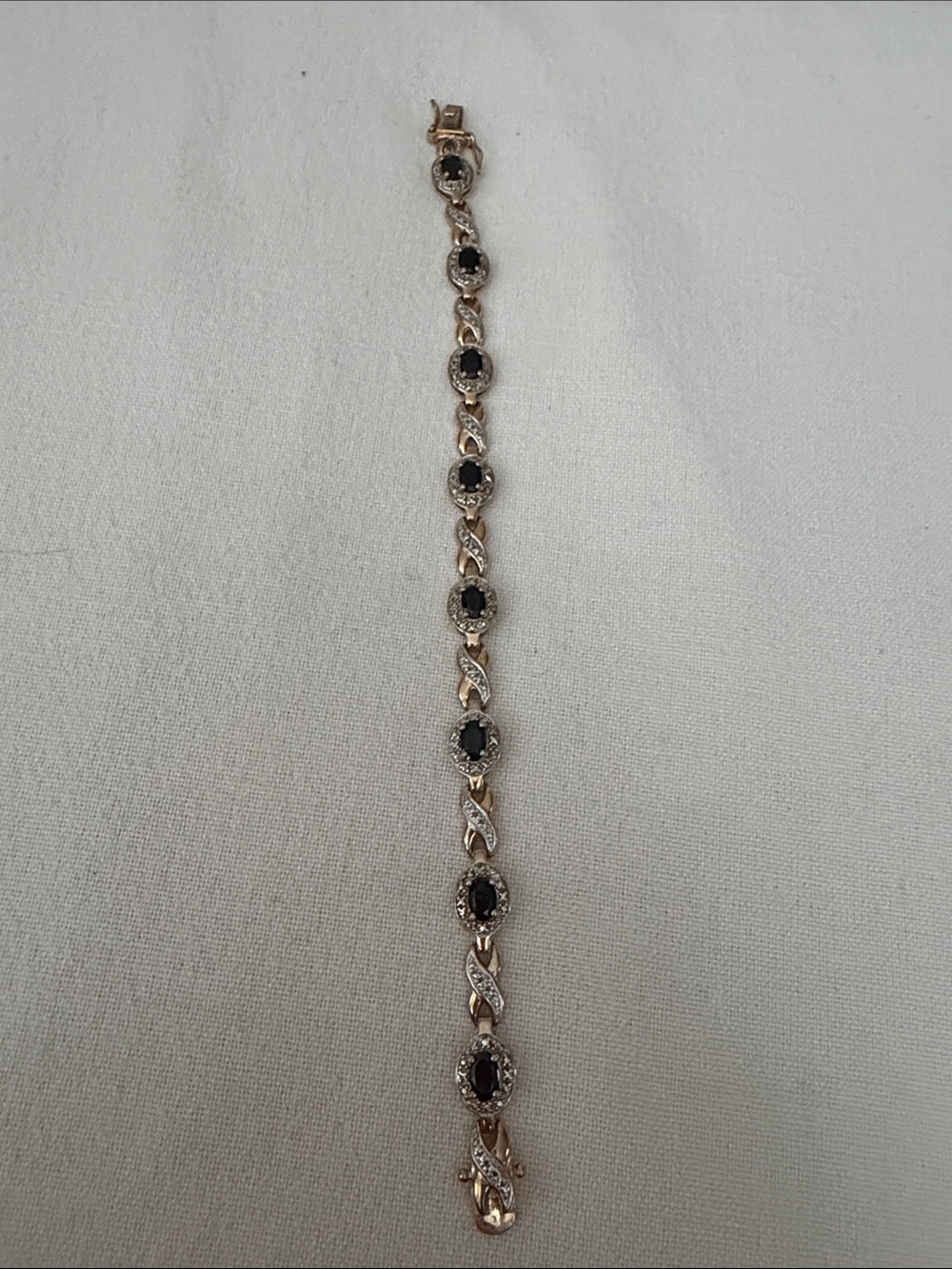 Gold-Tone Bracelet  silver 925 with china  Gemstone tennis bracelet 8 in